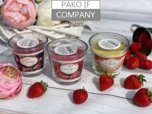 Свічка в склі PREMIUM MIX Ягідний (Вишня, Полуниця, Диня)