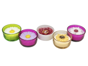 Свічка ароматна в склі 80х40 Flowers mix (75 г) арт.70006