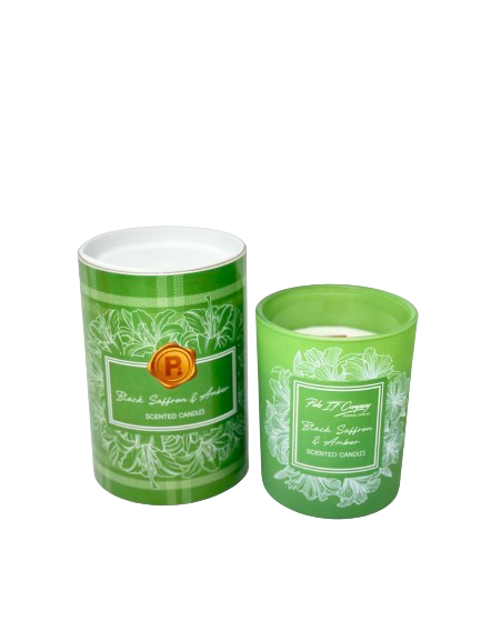 Свічка в склі аром.Black Saffron & Amber 80*97 арт.70848