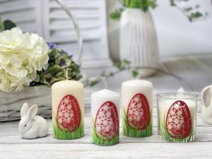 Свічка Писанка Happy Easter (ситодрук)