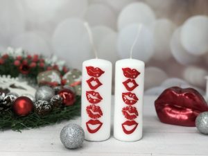 Свічка циліндр декоративна Валентина 45*100мм 130г